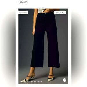 Anthropologie Collette crop pant by Maeve.
Black size 27 or 4-6.
